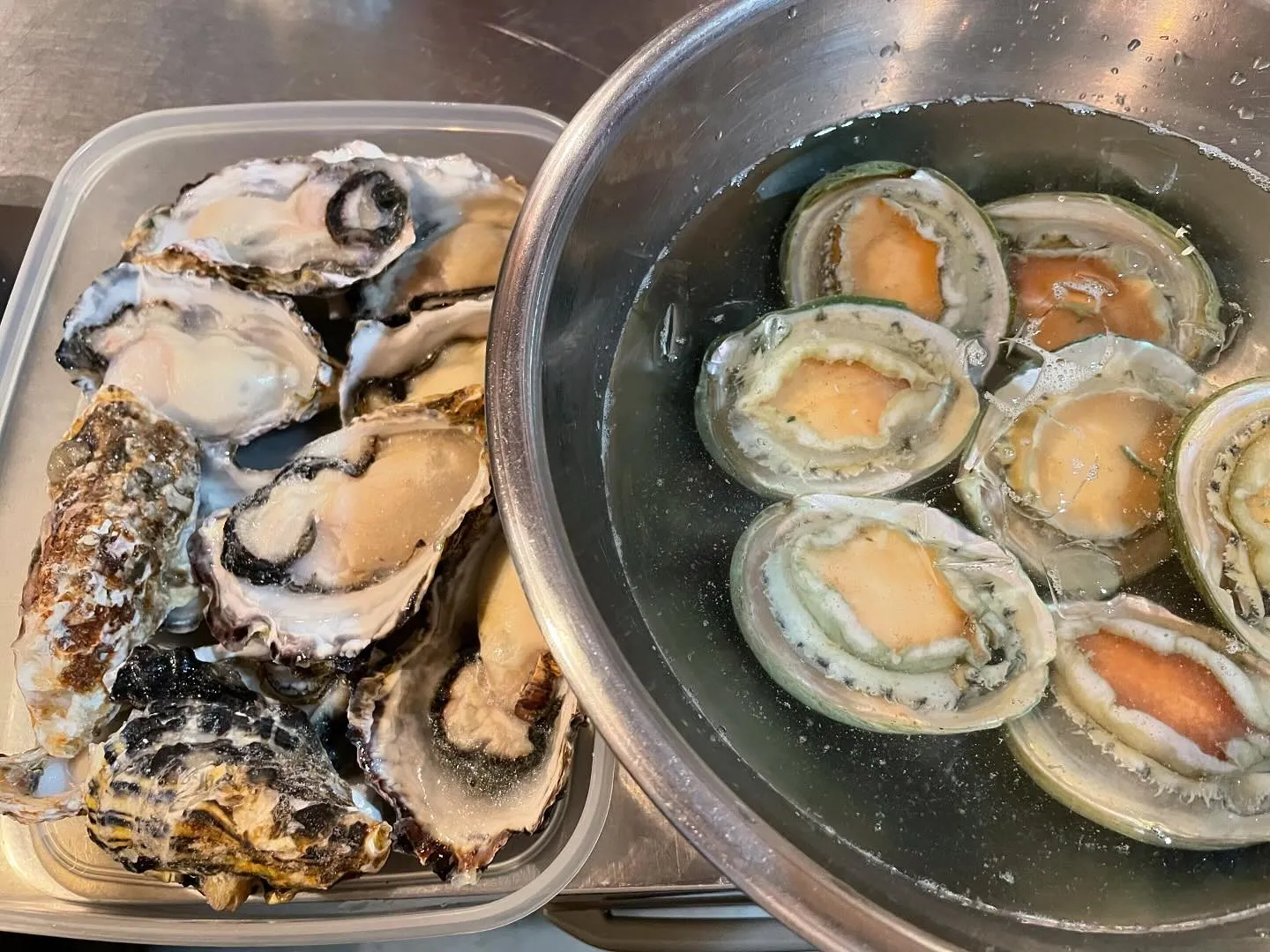 2024/08/15 網焼き鮑と牡蠣！！